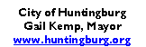 Text Box: City of HuntingburgGail Kemp, Mayorwww.huntingburg.org